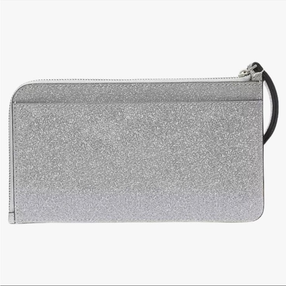 Kate Spade Lucy Glitter Medium L-Zip Wristlet - Picture 2 of 5